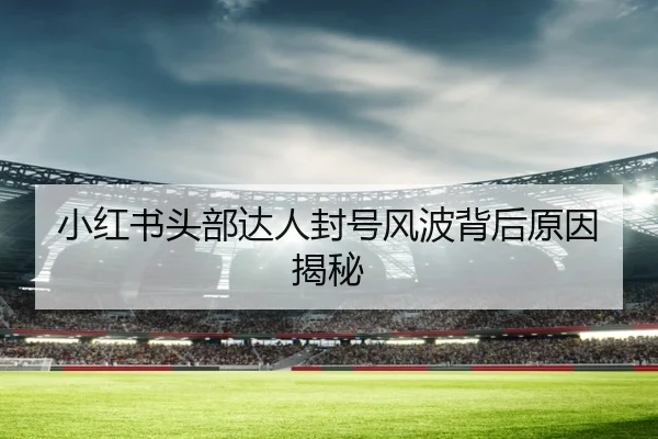 小红书头部达人封号风波背后原因揭秘